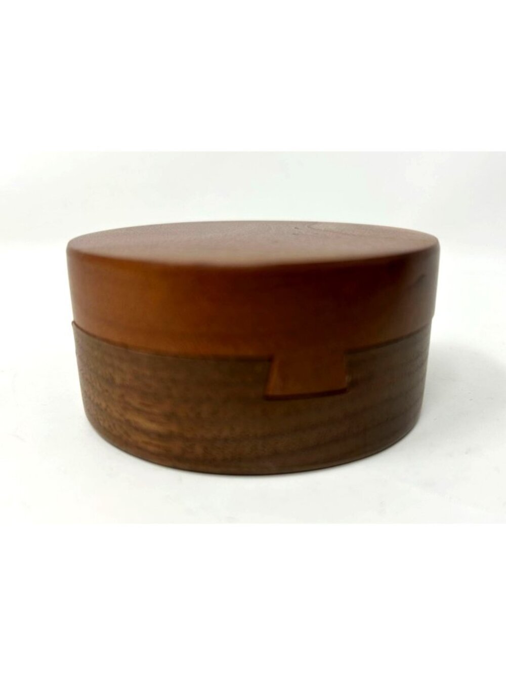 Howard Griffiths Wooden Round Box Slide-Open Puzzle Design 3"